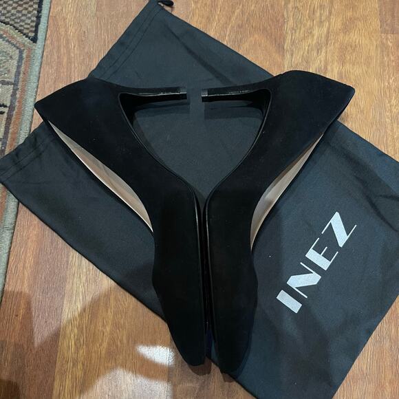 NWT Lola in Black Suede High Heel Stiletto Pump Size 8 Comfortable Chic Classic - Picture 13 of 16